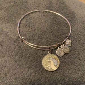 Alex and ani enamel tag unicorn bangle bracelet